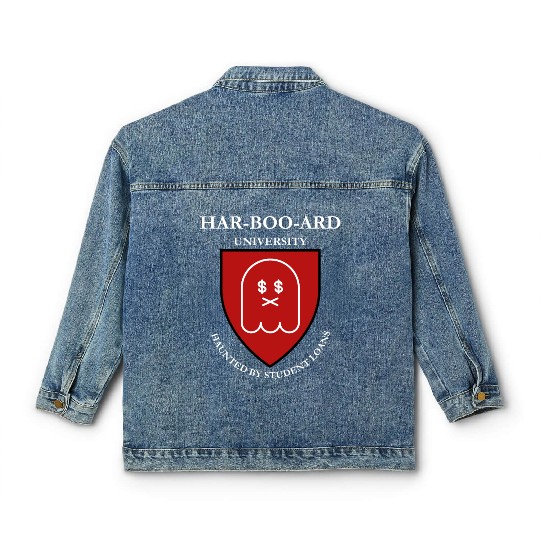 Har-Boo-ard University: Kawaii Vintage Retro Cute Classic Women's Denim Jackets