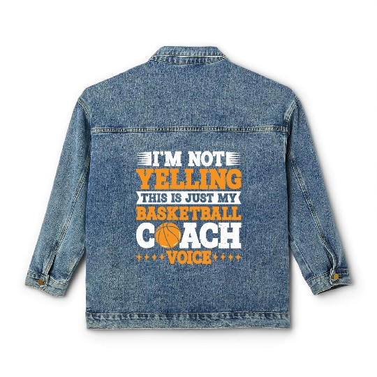 This Is Just My Basketball Coach Voice 3 Classic Women's Denim Jackets