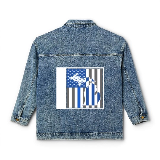Police Classic Women's Denim Jackets, Michigan State Police Classic Women's Denim Jackets, Detroit
