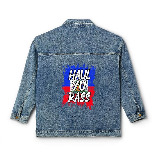 Creole Magic Afro Pride Kriol Haiti Flag Haitian Classic Women's Denim Jackets