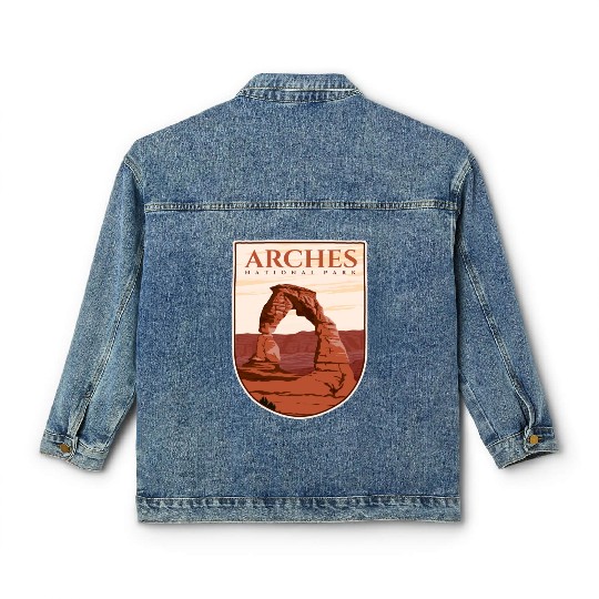 Arches National Park Stickers Classic Women's Denim Jackets