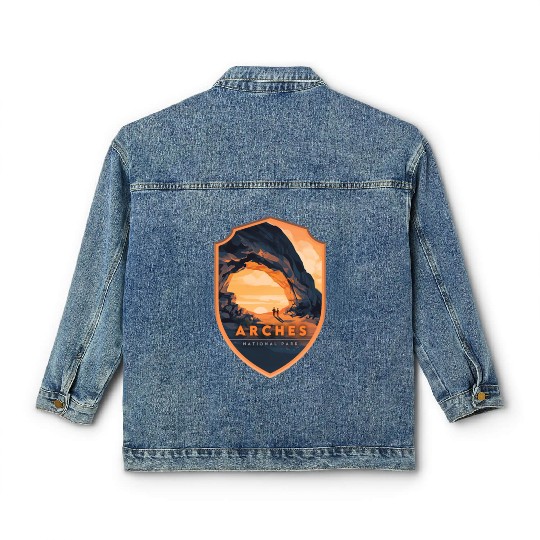 Arches National Park Stickers Classic Women's Denim Jackets