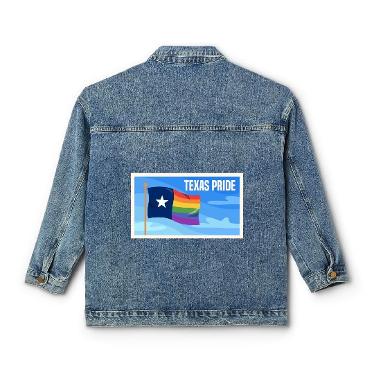Texas Flag Pride Design for proud LGBT+ Texans Classic Women's Denim Jackets