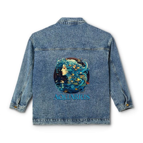Embrace Your Aquarius Identity: Aquarius Zodiac Classic Women's Denim Jackets