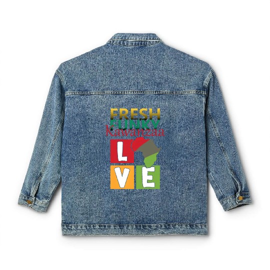 Kwanzaa Celebration with a Fresh Funky Twist Classic Women's Denim Jackets