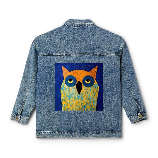 Mod Owl: Bored Owl Classic Women's Denim Jackets