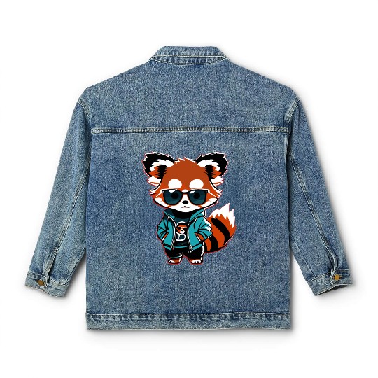 Kawaii Red Panda Classic Women's Denim Jackets