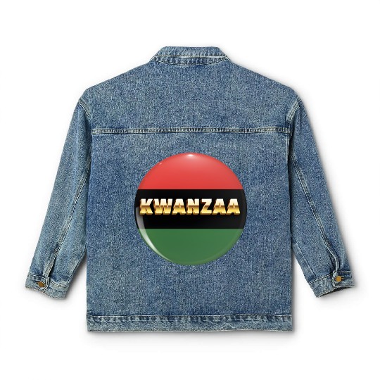 Embracing Kwanzaa: Red, Green, and Black Pride. Classic Women's Denim Jackets