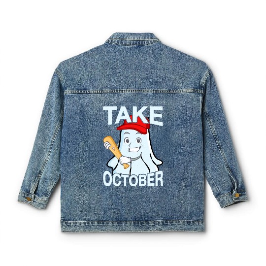 Philly Take October Philadelphia Ghost Halloween Classic Women's Denim Jackets