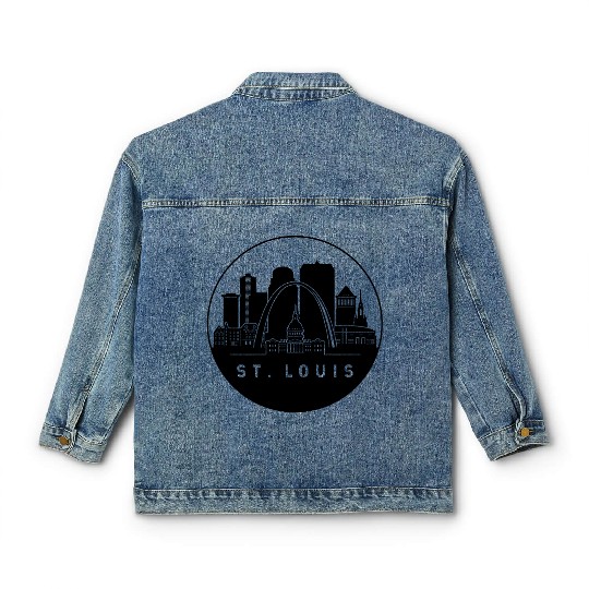 St. Louis Missouri Skyline Classic Women's Denim Jackets