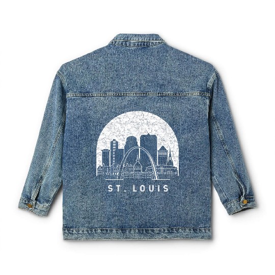 St. Louis Missouri Skyline Classic Women's Denim Jackets