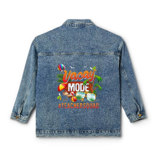 Teacher Vacation Group #Teachersquad Classic Women's Denim Jackets