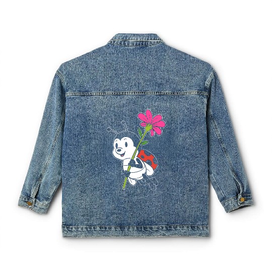 Cute Ladybug Nature Lover Gift Classic Women's Denim Jackets
