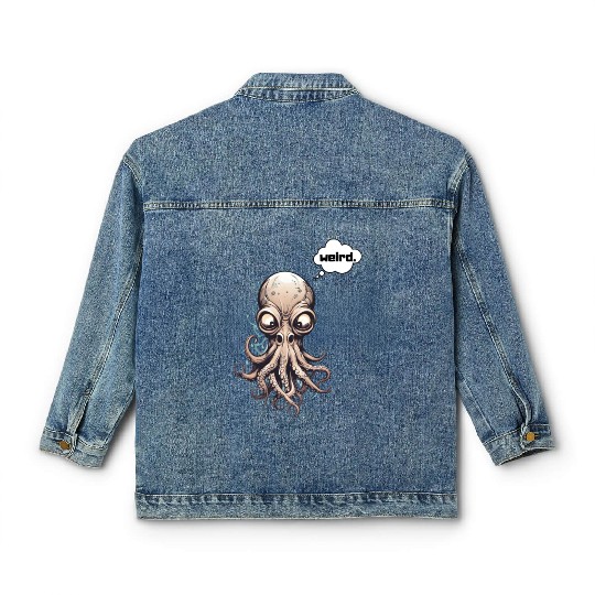 Octopus with nose - weird. Classic Women's Denim Jackets