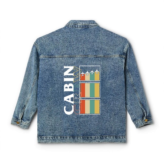 Flight Attendant Classic Women's Denim Jackets, Cabin Crew Classic Women's Denim Jackets, Gift