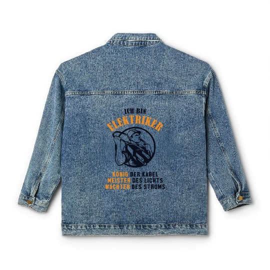 Ich bin Elektriker Wiremen Powerline Technician Classic Women's Denim Jackets