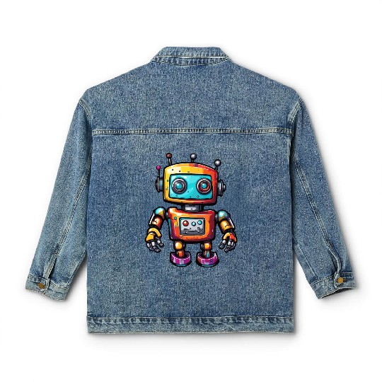Robot / Machine / AI / Innovation / Computer Classic Women's Denim Jackets