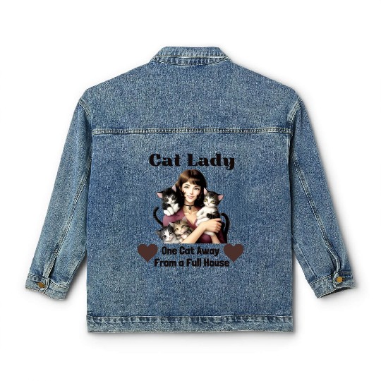 The Cat Lady Classic Women's Denim Jackets