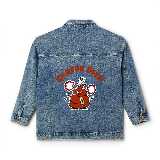Crappe Diem Funny Carpe Diem Poop Classic Women's Denim Jackets