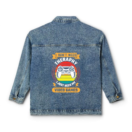 Coffee and my Video Games Video Game Lover Classic Women's Denim Jackets