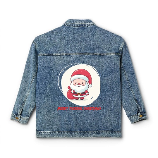 Cute Bad Santa Classic Women's Denim Jackets