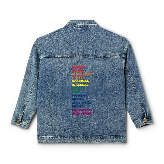 Science Is Real Classic Women's Denim Jackets