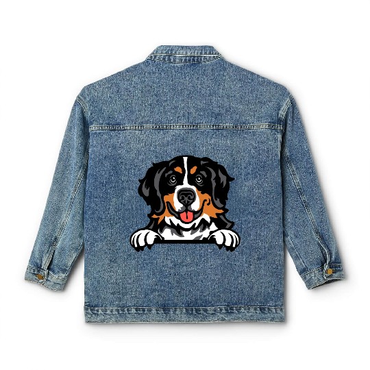 Bernese Mountain Dog Classic Women's Denim Jackets