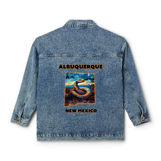 New Mexico - Rattlesnake Classic Women's Denim Jackets