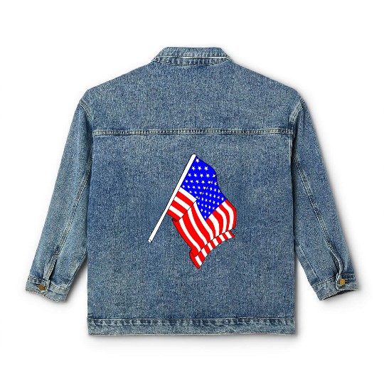 Flag of USA, stars and stripes Classic Women's Denim Jackets