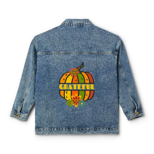 Grateful Pumpkin Classic Women's Denim Jackets