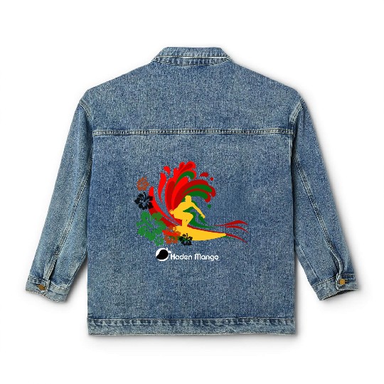 Plumeria Surfer Classic Women's Denim Jackets