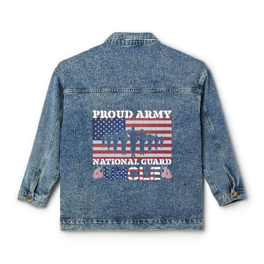 Proud Army National Guard Uncle Classic Women's Denim Jackets