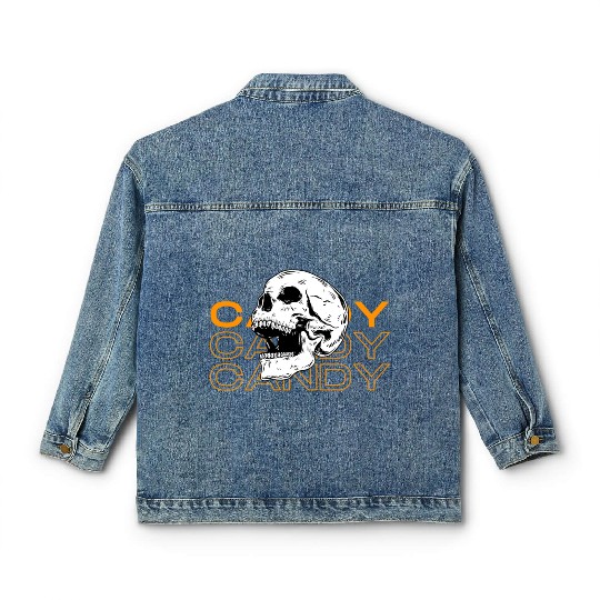 Candy Candy Candy Skull Classic Women's Denim Jackets
