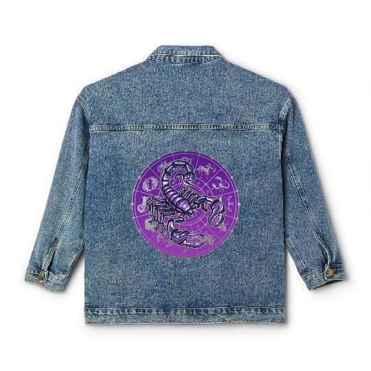 Scorpio Zodiac star sign horoscope Astrology Classic Women's Denim Jackets