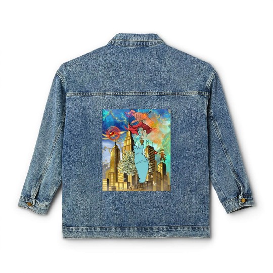 Golden Temptations Money Tree Classic Women's Denim Jackets