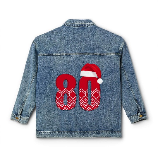 80th Birthday - Congratulations Number Eighty! Classic Women's Denim Jackets
