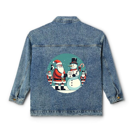 North Pole Alliance - Peace Treaty & Winter Unity Classic Women's Denim Jackets
