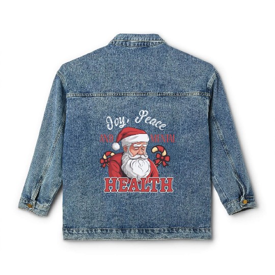 Mental Health Christmas Anti Christmas Holiday Classic Women's Denim Jackets