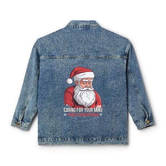Mental Health Christmas Anti Christmas Holiday Classic Women's Denim Jackets