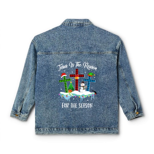 Jesus Is The Reason For The Season Christian Classic Women's Denim Jackets