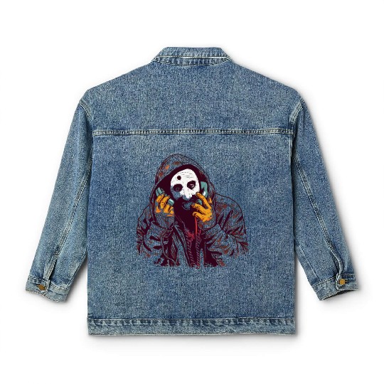 Ghostface Phone Call Classic Women's Denim Jackets