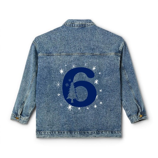 Number 6 - Winter Xmas Age Six Classic Women's Denim Jackets