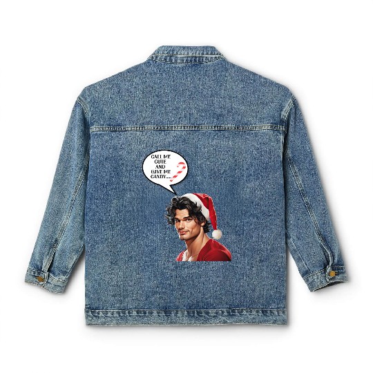 Christmas Nice Cute and Handsome Man Classic Women's Denim Jackets