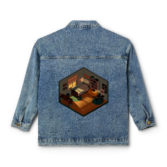 Heartstopper isometric bedroom Classic Women's Denim Jackets