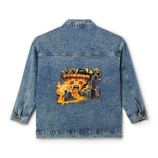 Angry Pizza Classic Women's Denim Jackets