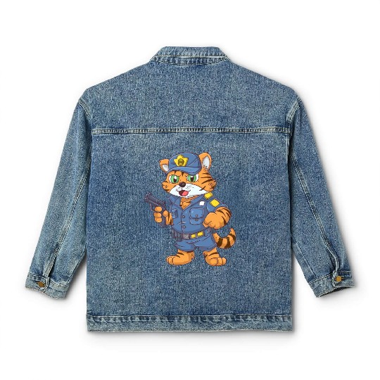 Tiger policeman Classic Women's Denim Jackets