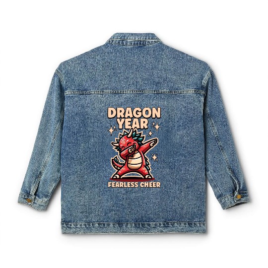 Dragon Kids Year of the Dragon Dabbing Classic Women's Denim Jackets