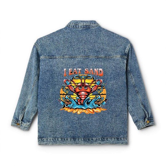 I Eat Sand and Muscular Shrimp Classic Women's Denim Jackets