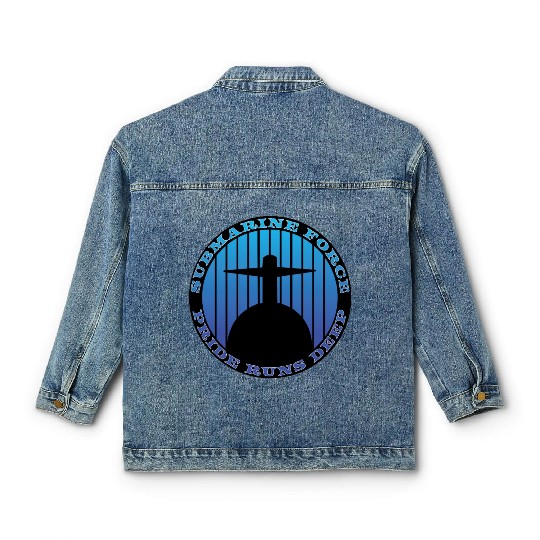 Submarine Force Pride Runs Deep Ocean Blue Classic Women's Denim Jackets