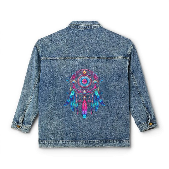 Neon Dreamcatcher Fantasy | Plastic Poppy™ Classic Women's Denim Jackets